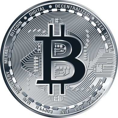 Silver Bitcoin Illustration 