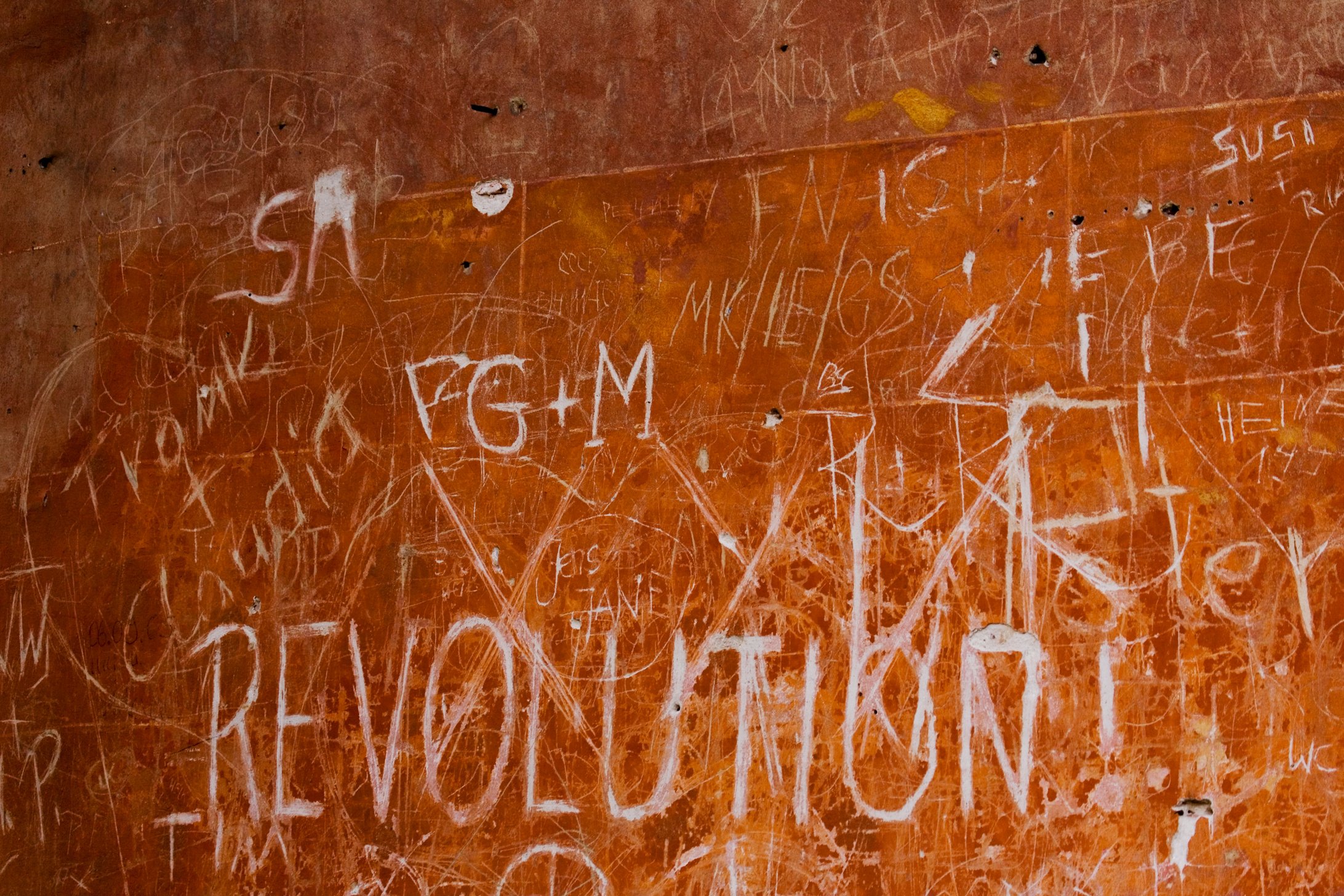 background, revolution - sign at the wall